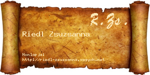 Riedl Zsuzsanna névjegykártya